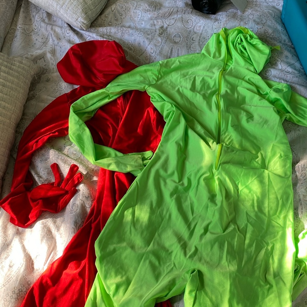 Mens - Spandex Suit. Size L. Green and Red. Greenman It’s Always Sunny
